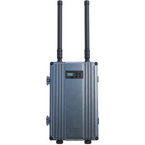 "Silver metal box with network technology"