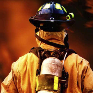 the firefighter and fire